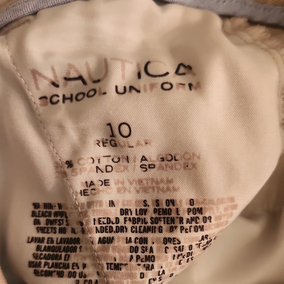 Nautica School Uniform Khaki Tan Adjustable Waist Shorts Size 10 - Picture 3 of 5